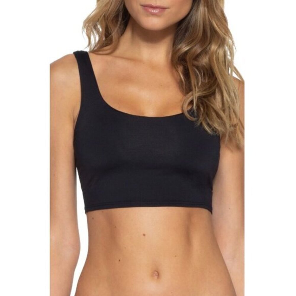 Becca Color Code Cami Bikini Top in Black SZ S NWT